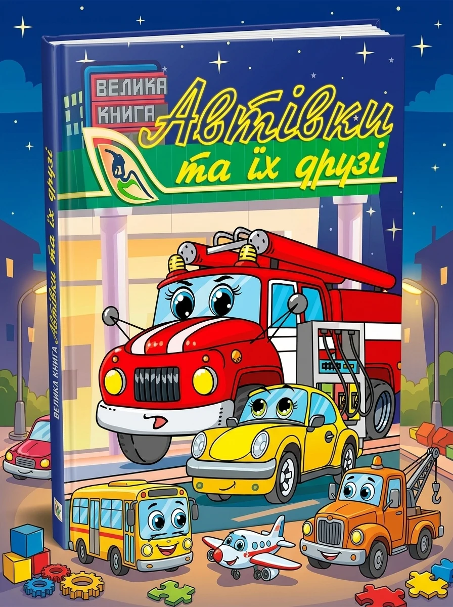Автівки та їх друзі. Велика книга, обкладинка