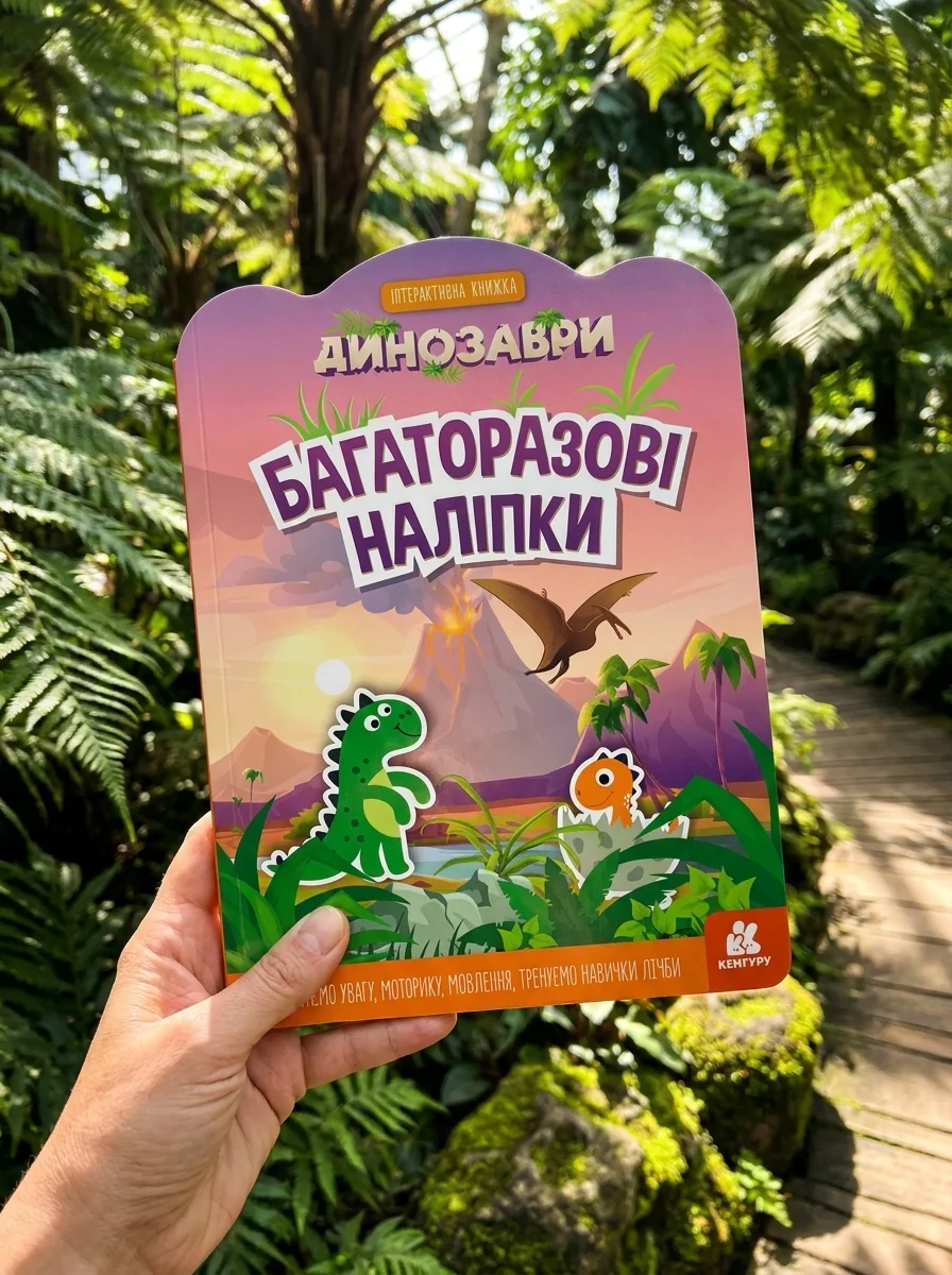 Багаторазові наліпки. Динозаври — Книги з наліпками