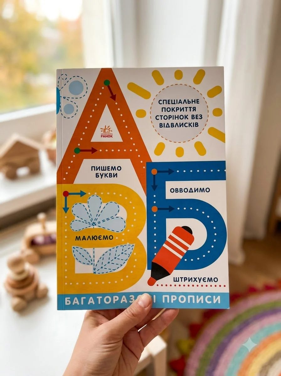 Прописи. Багаторазові прописи. А, Б, В — Розвивальні книги