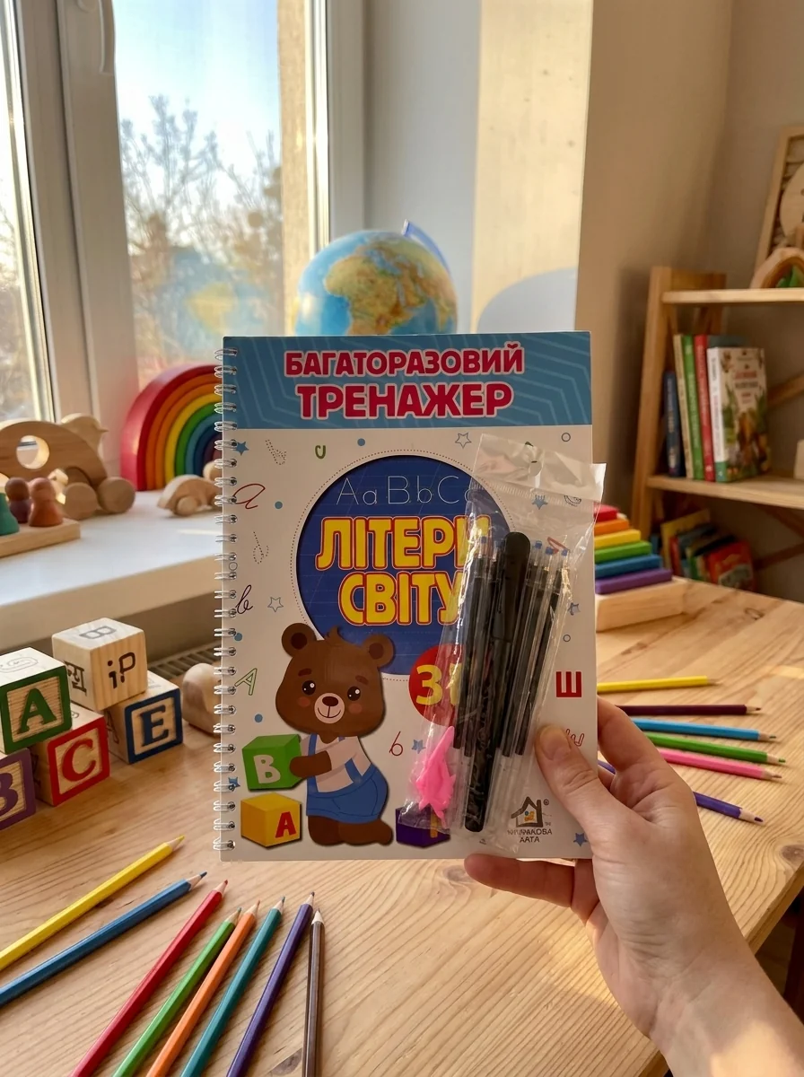Багаторазові прописи з канавкою. Літери світу, обкладинка