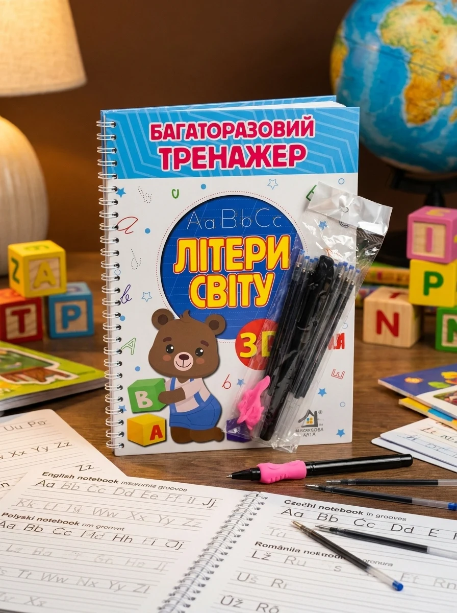 Багаторазові прописи з канавкою. Літери світу — Навчальна література