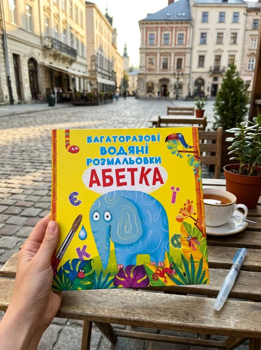 Багаторазові водяні розмальовки. Абетка — Аліна Котка, обкладинка