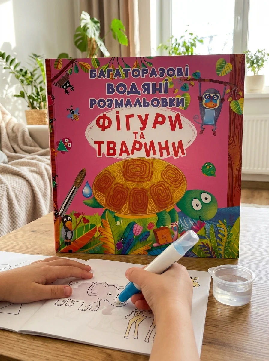 Багаторазові водяні розмальовки. Фігури та тварини — фото 2
