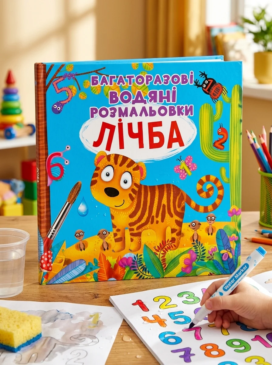 Багаторазові водяні розмальовки. Лічба — Дитяча література