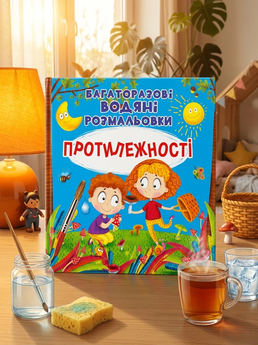 Багаторазові водяні розмальовки. Протилежності — фото 2