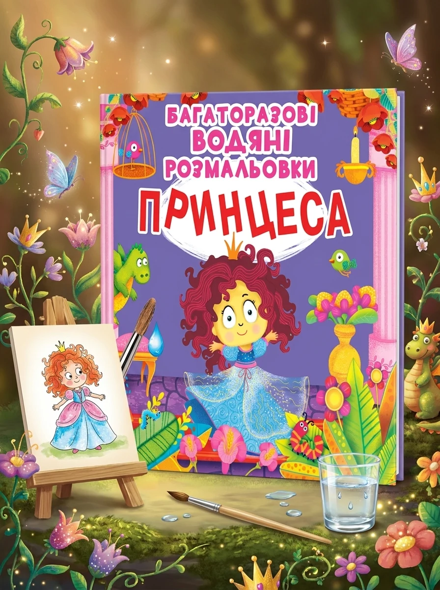 Багаторазові водяні розмальовки. Принцеса — фото 2