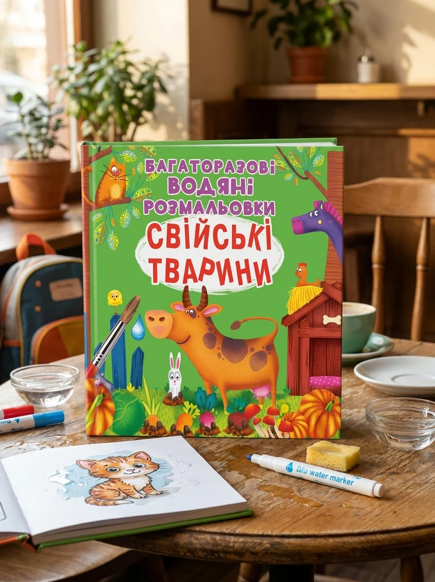 Багаторазові водяні розмальовки. Свійські тварини — Дитяча література