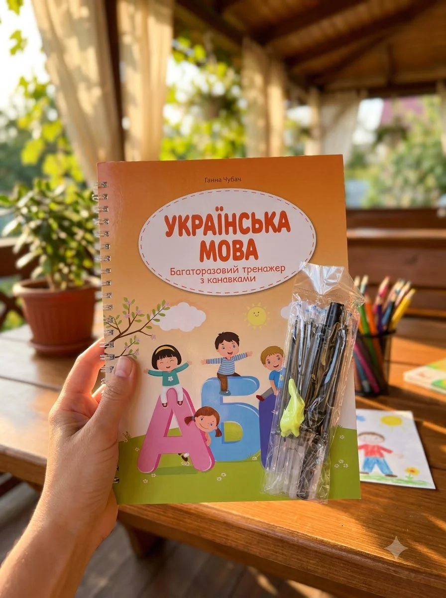 Багаторазовий тренажер з канавкою. Українська мова, обкладинка