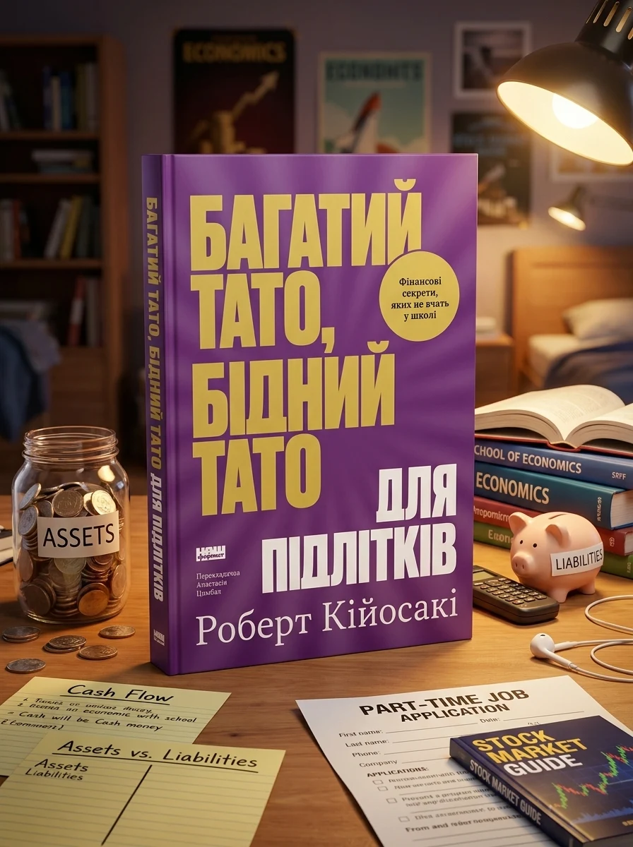 Багатий тато, бідний тато для підлітків. Секрети про гроші, які ти не вивчиш у школі!