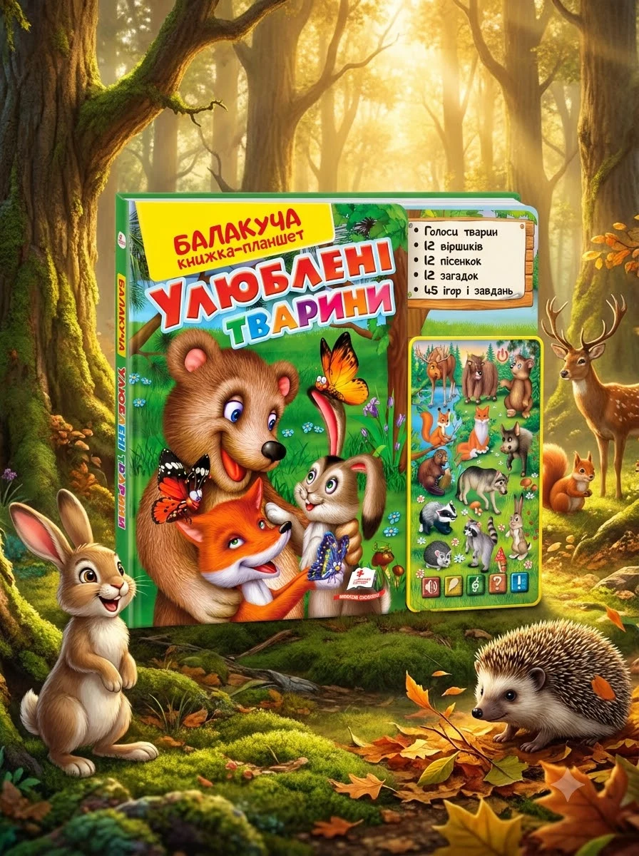 Балакуча книжка-планшет Улюблені тварини Пегас — Навчальна література