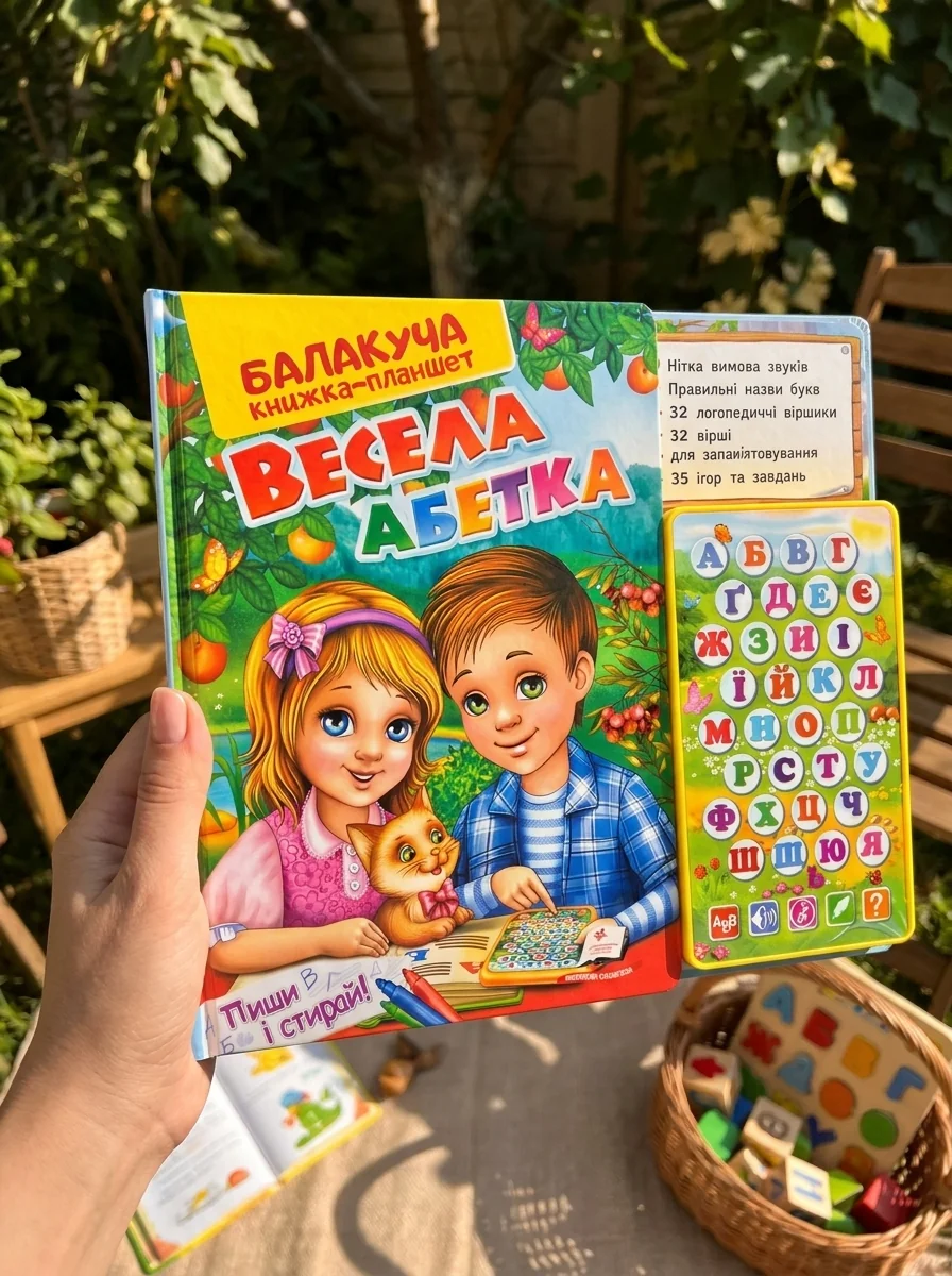 Балакуча книжка-планшет. Весела абетка, обкладинка