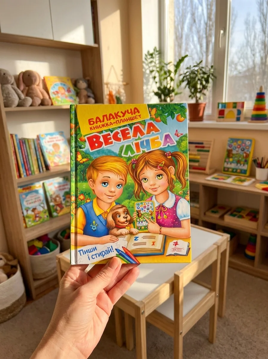 Балакуча книжка-планшет. Весела лічба, обкладинка