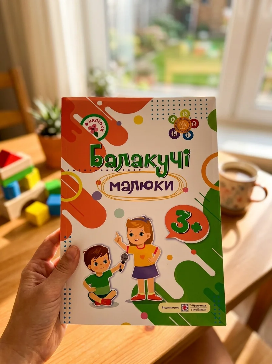 Балакучі малюки. 3+ років. Зошит + наліпки — фото 2
