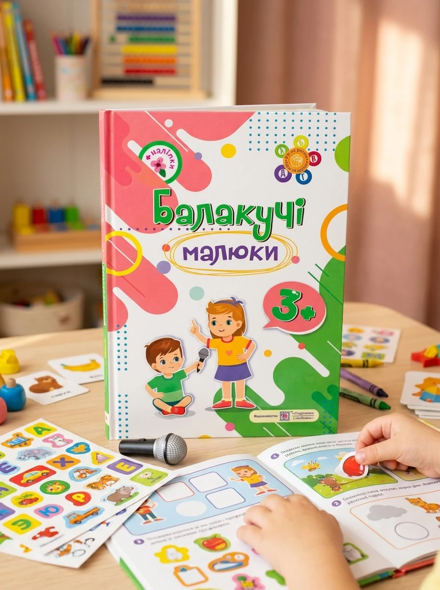 Балакучі малюки. 3+ років. Зошит + наліпки — Вивчення мов