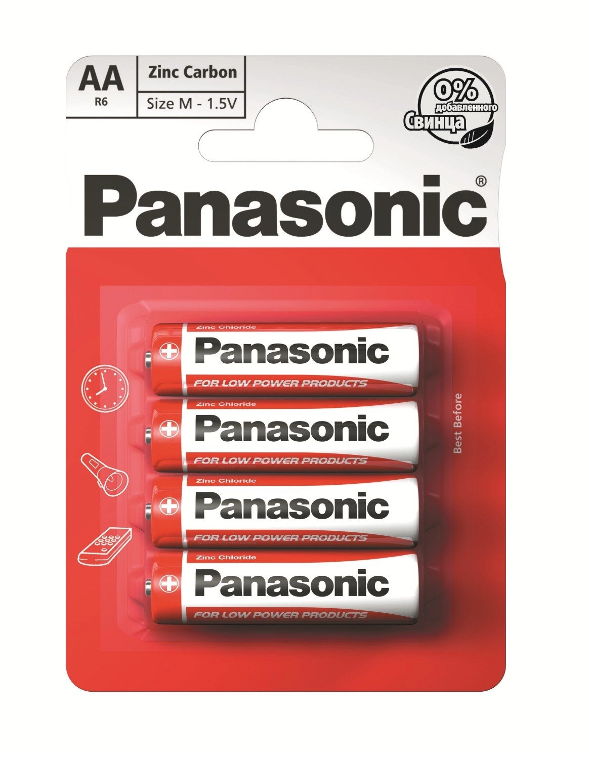 Батарейка PANASONIC R6 Zinc-Carbon 1x4 шт. — фото 2