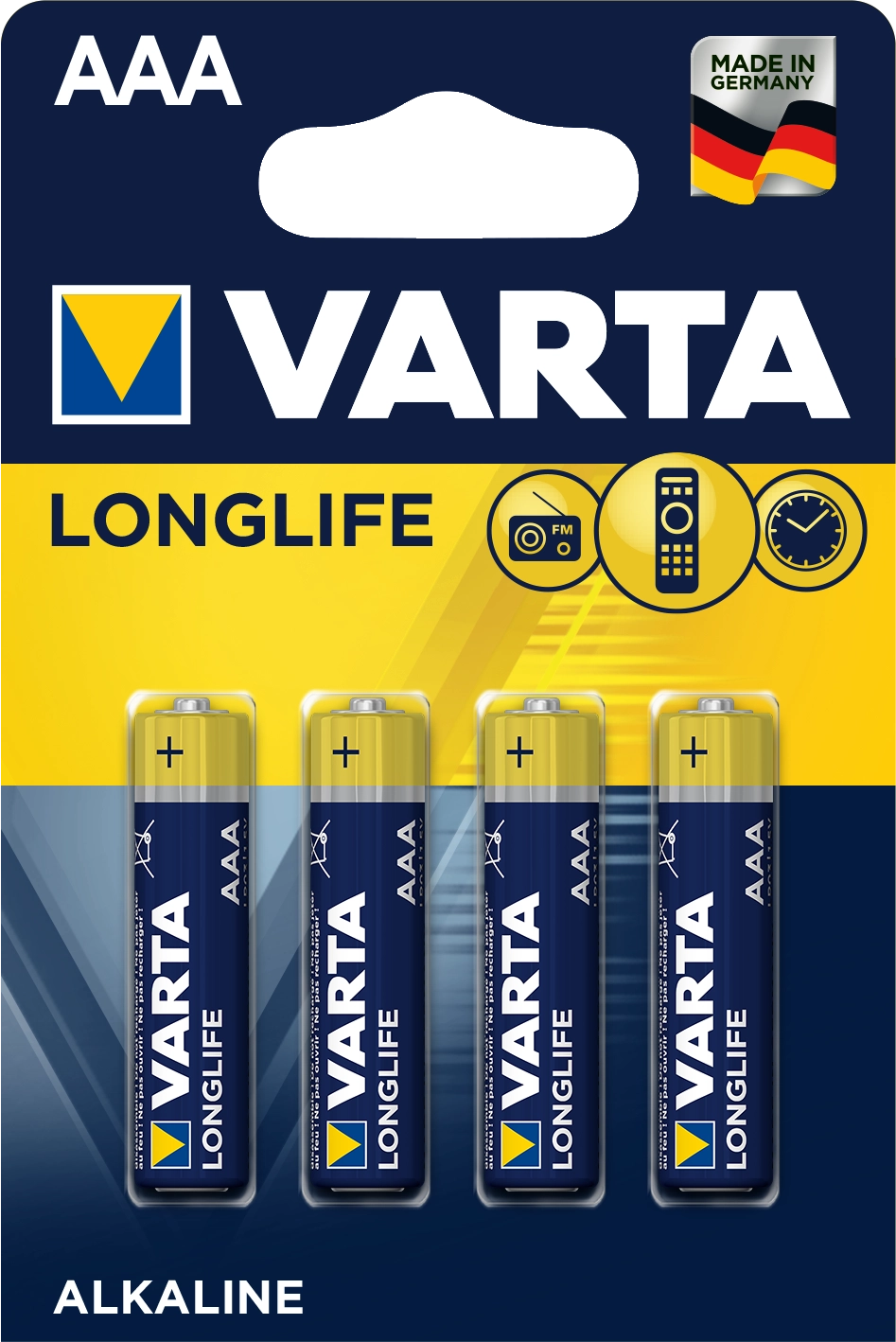 Батарейка VARTA LONGLIFE AAA BLI 4