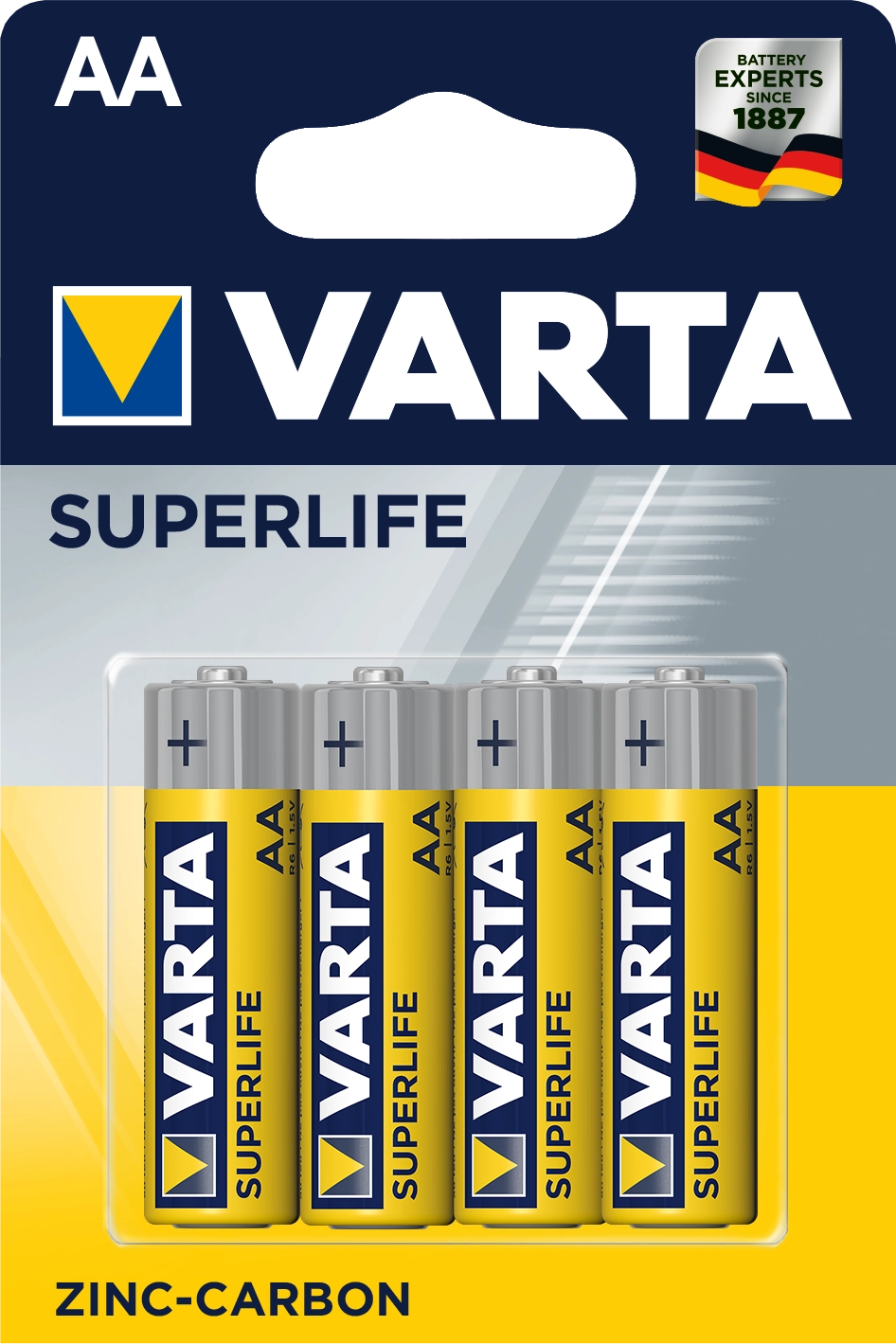 Батарейка VARTA SUPERLIFE AA BLI 4 ZINC-CARBON