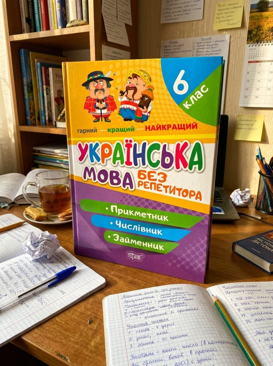Без репетитора. Українська мова. 6 клас. Прикметник. Числівник. Займенник — фото 2