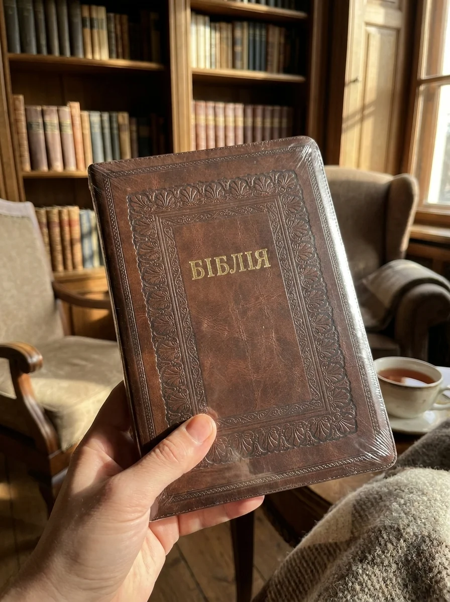 Біблія 25х18 м`яка (замок, індекси, замінник шкіри) 10757, обкладинка