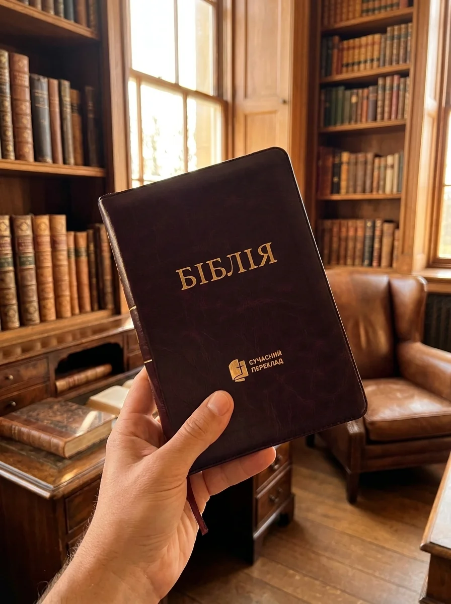 Біблія сучасний переклад 10563 Червона (замок, замінник шкіри), обкладинка