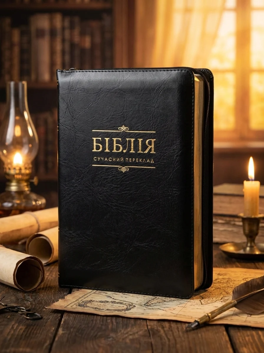 Біблія. Сучасний переклад. 10563. Чорна (замок, замінник шкіри) — Культура і суспільство