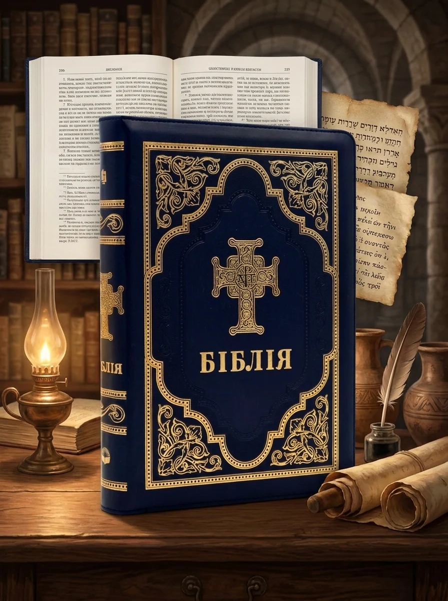 Біблія. Сучасний переклад. Синя № 1. 10783 (замінник шкіри, замок)