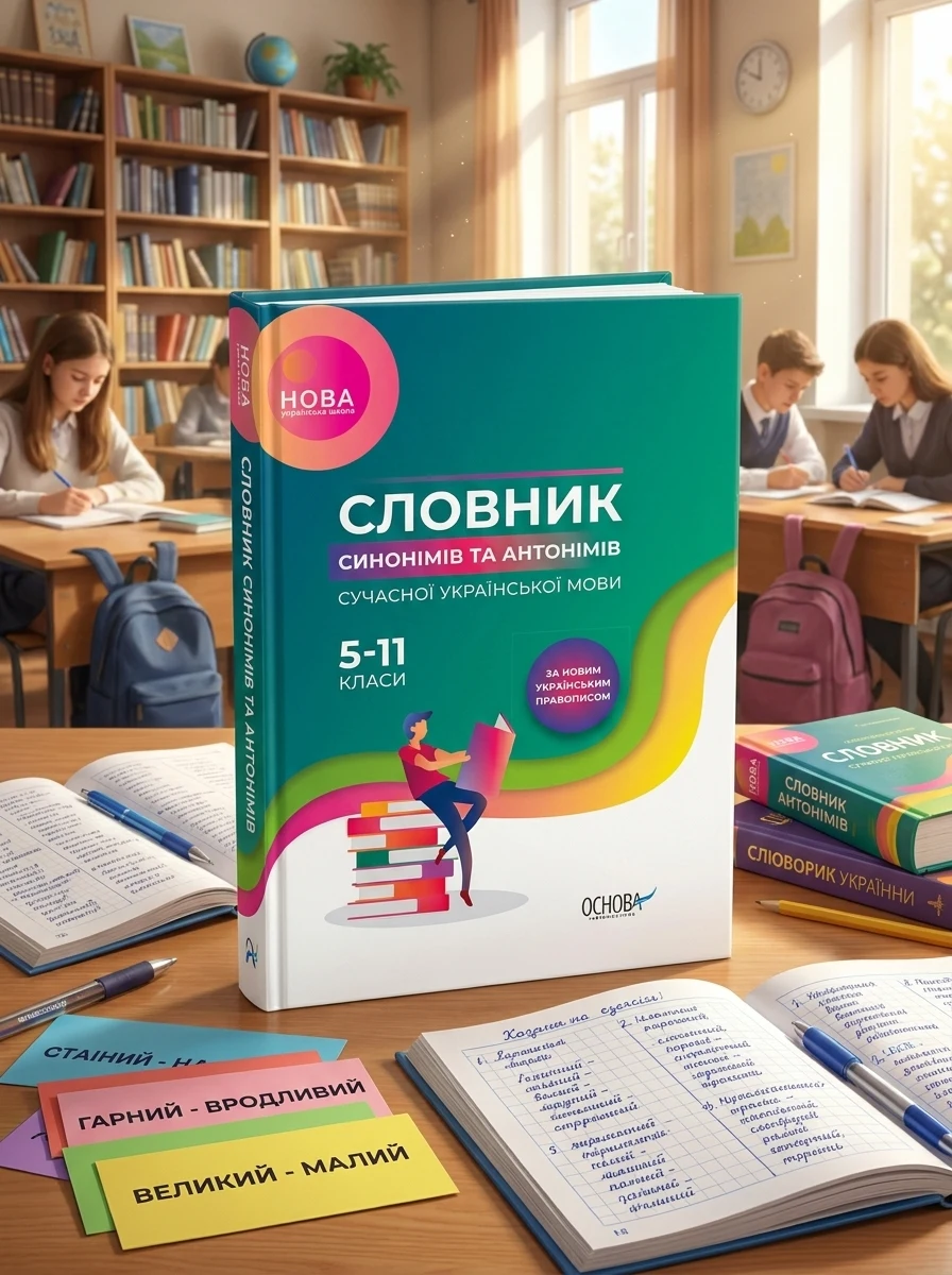 Бібліотечка школяра. Словник синонімів та антонімів сучасної української мови. 5–11-й класи. КДН009( — Вивчення мов