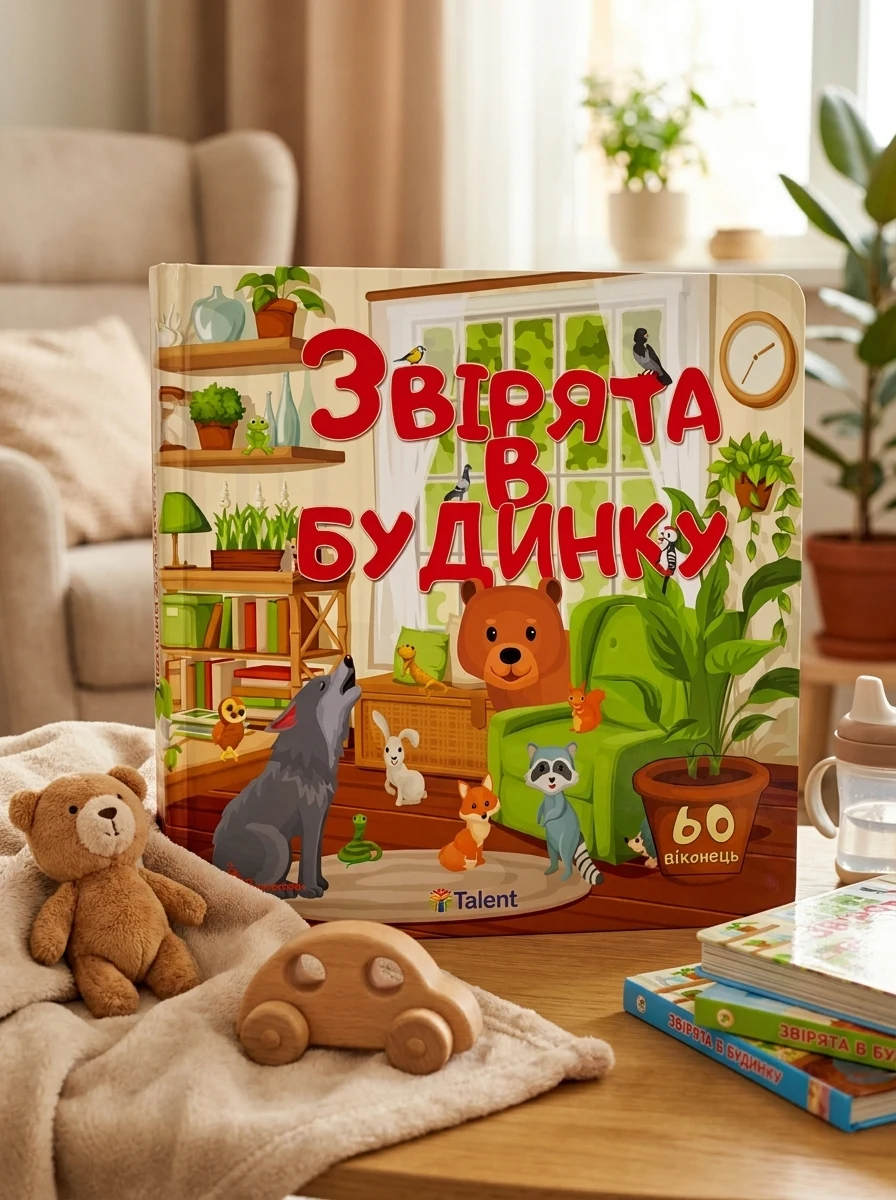 Бібліотека малюка : Звірята в будинку (Українська ) — фото 2