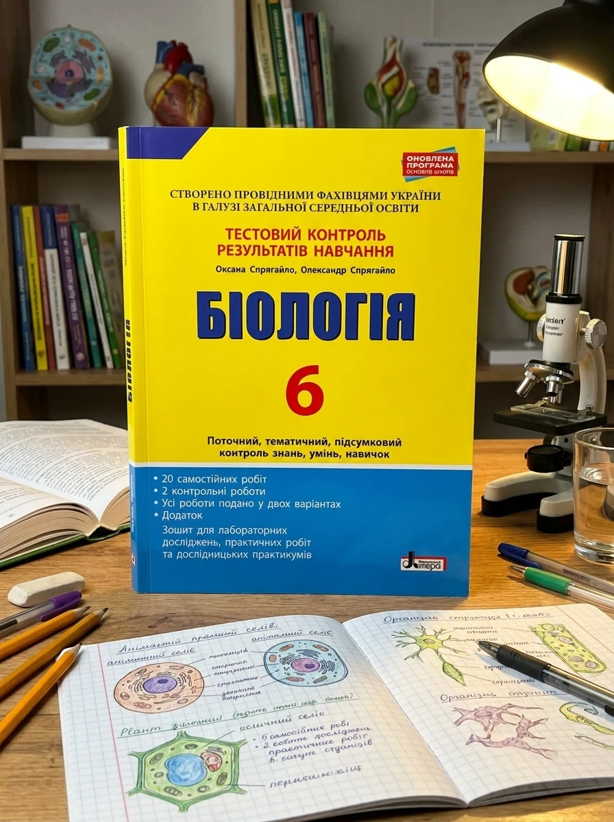 Біологія. 6 клас. Тестовий контроль результатів навчання — Дитяча література