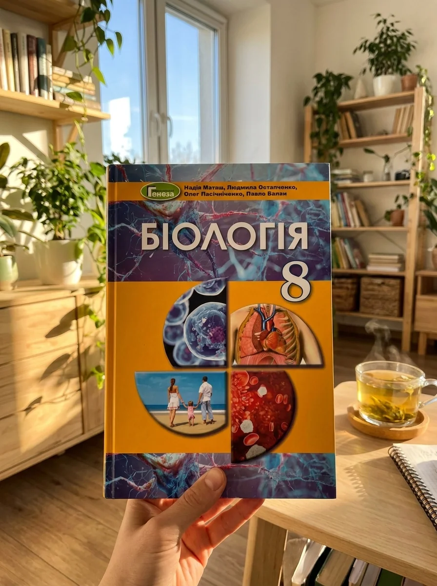 Біологія 8 клас — Павло Балан, обкладинка