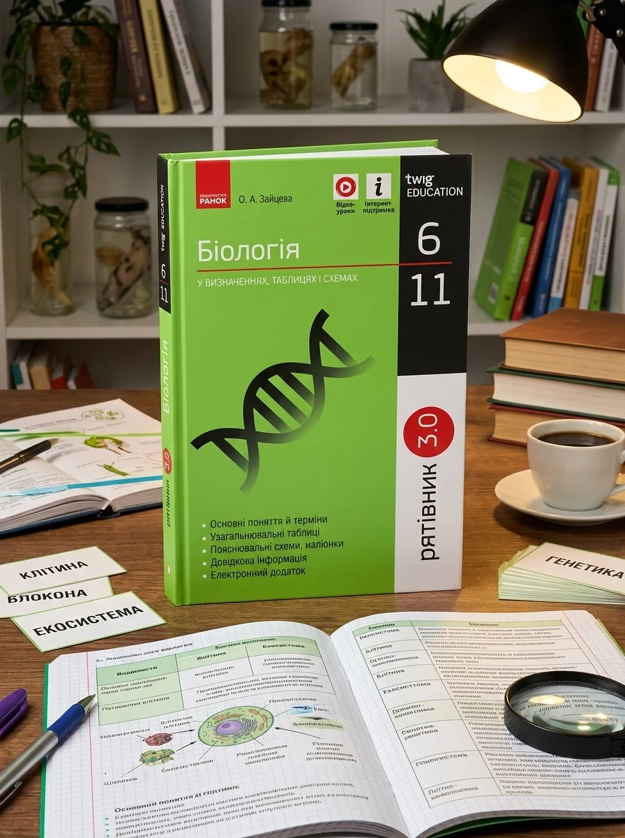 Біологія у визначеннях, таблицях і схемах. 6-11 клас