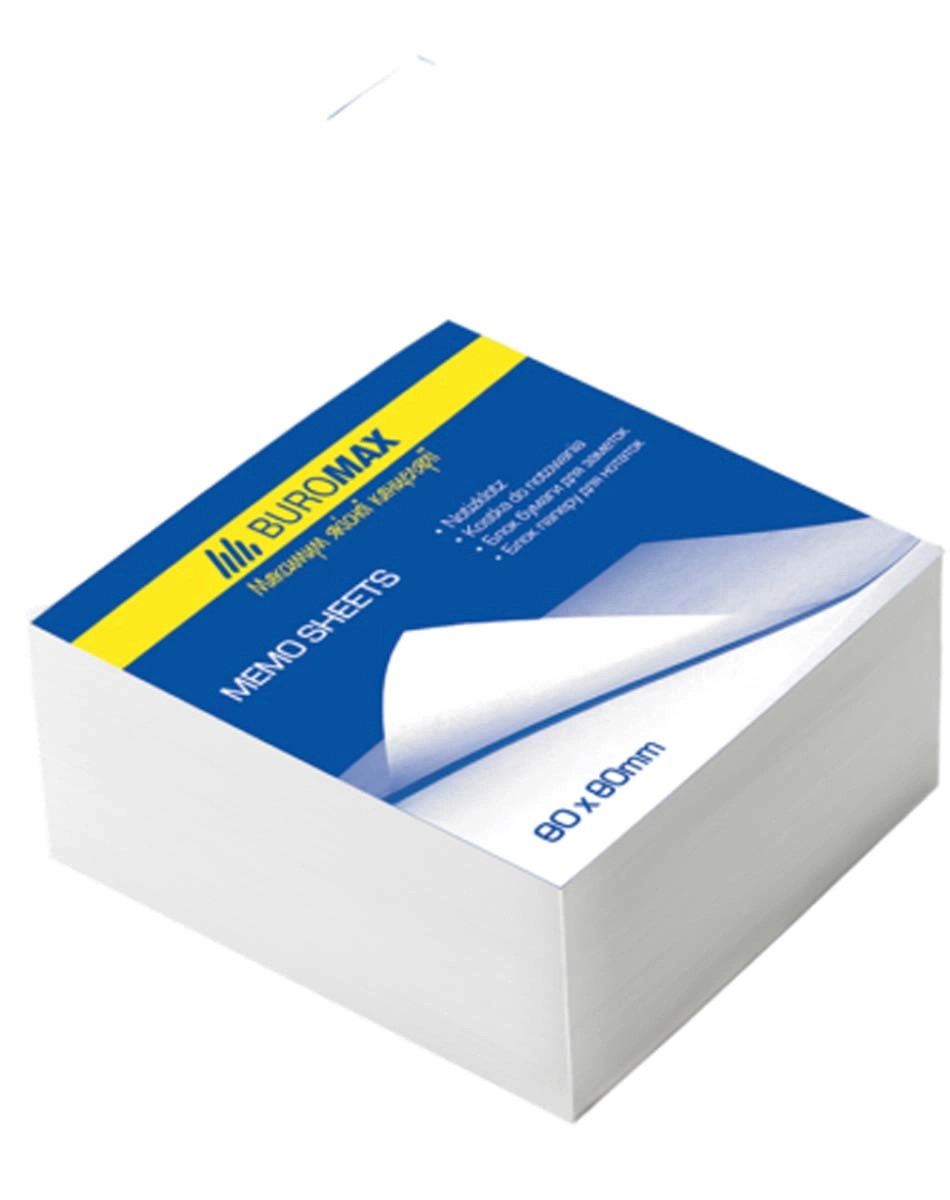 Блок паперу Buromax білий неклеєний 80х80х30мм BM.2201