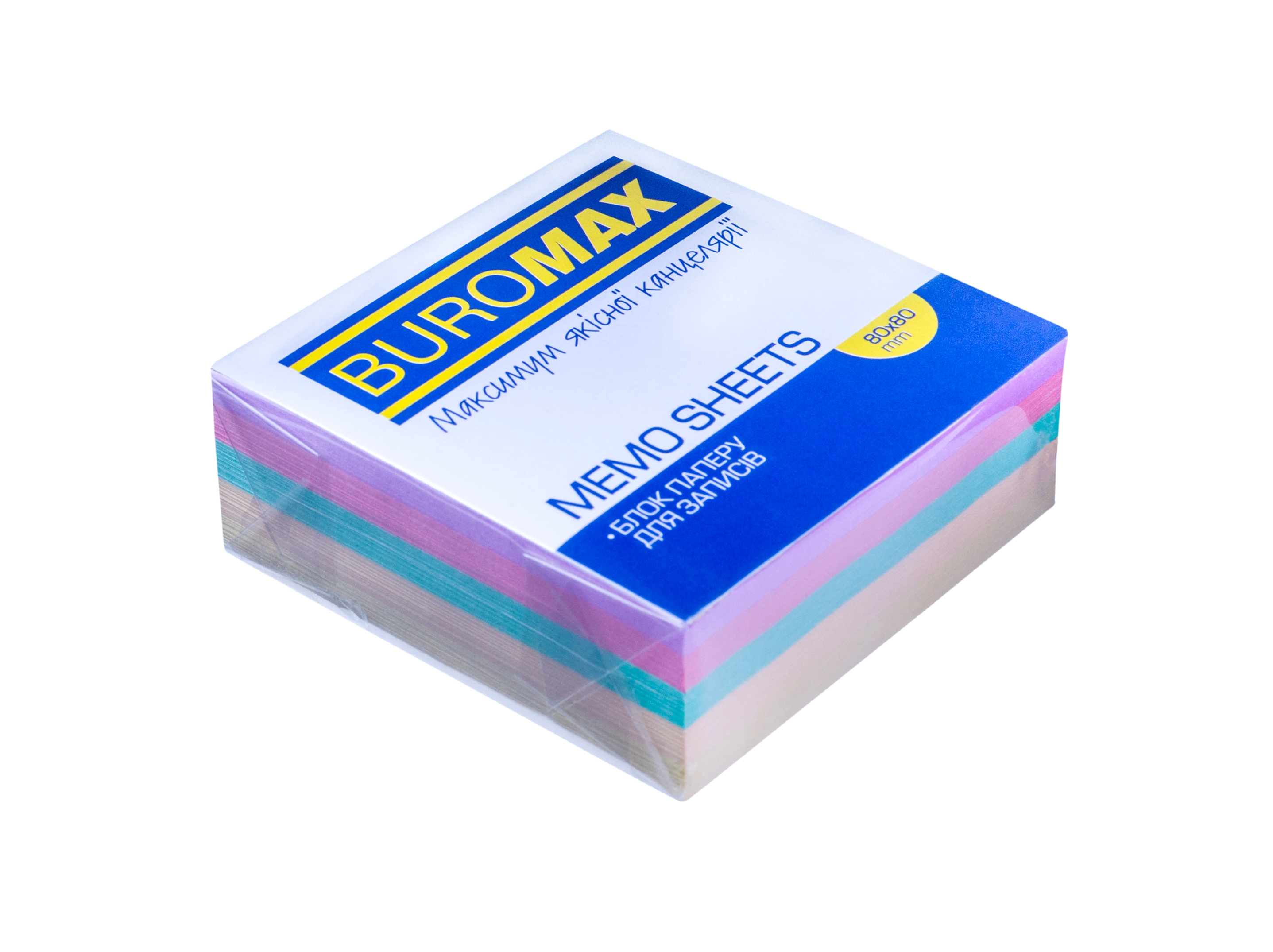 Блок паперу Buromax Декор Клеєний 80х80х30мм BM.2272