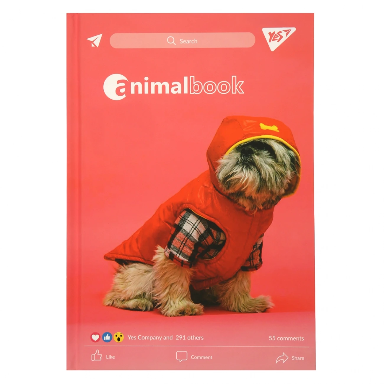 Блокнот А5 Yes 64 аркуші 7БЦ Animalbook лінія