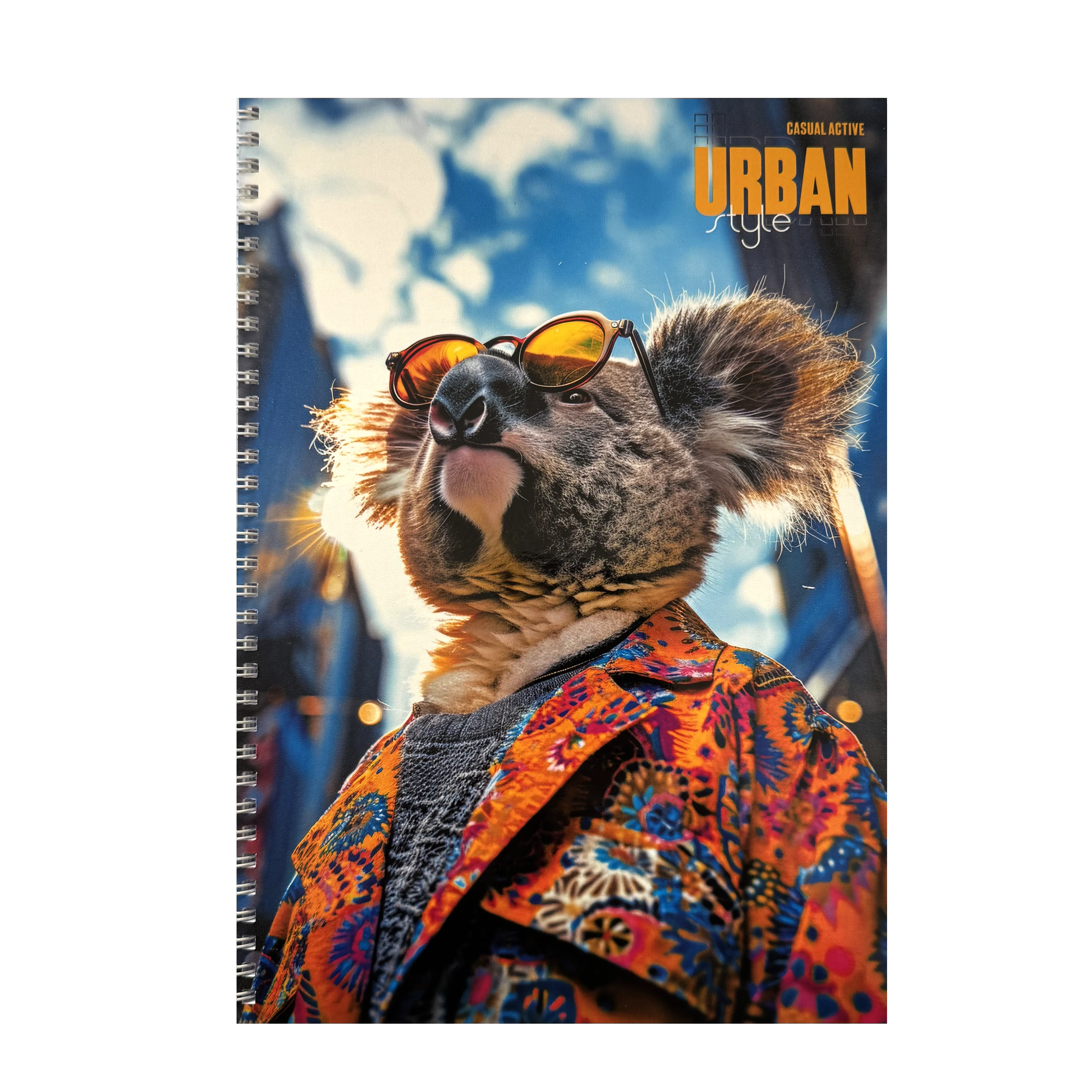 Блокнот А4 на спіралі Koala in the city 96 аркушів клітинка — Блокноти та щоденники