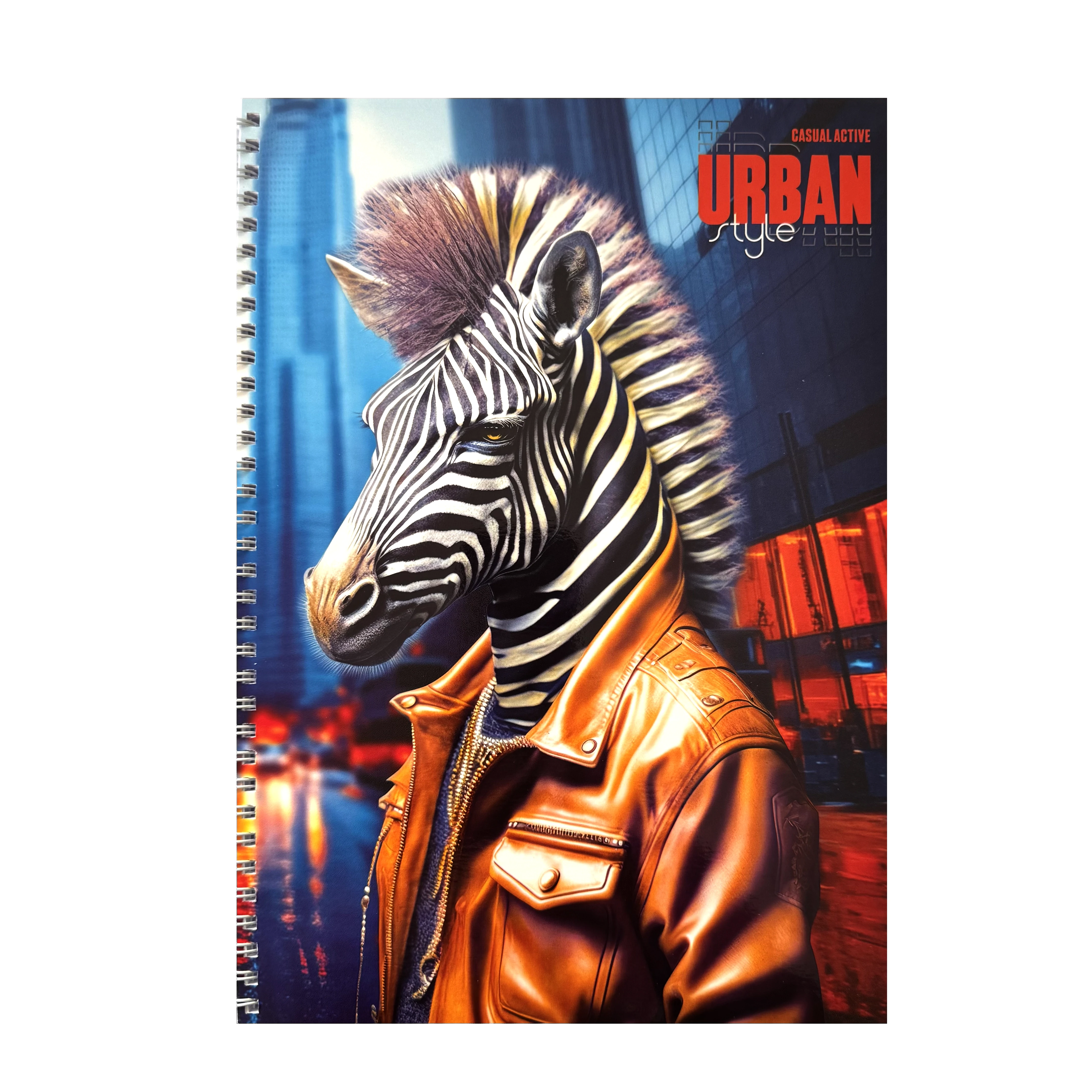 Блокнот А4 на спіралі Офіс Центр Zebra — 96 аркушів, клітинка — Блокноти та щоденники