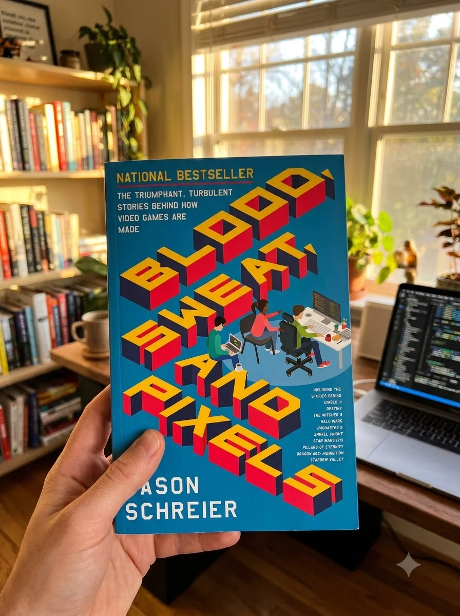 Blood, Sweat, and Pixels. The Triumphant, Turbulent Stories Behind How Video Games are Made — Джейсон Шраєр, обкладинка