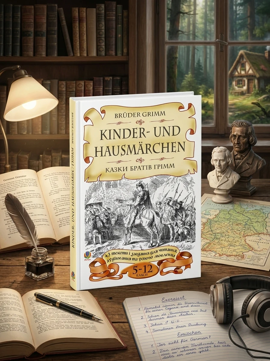 Bruder Grimm. Kinder-und Hausmarchen. Казки братів Грімм. 43 тексти і завдання для читання, аудіювання та усного мовлення. 5-12 класи — Вивчення мов