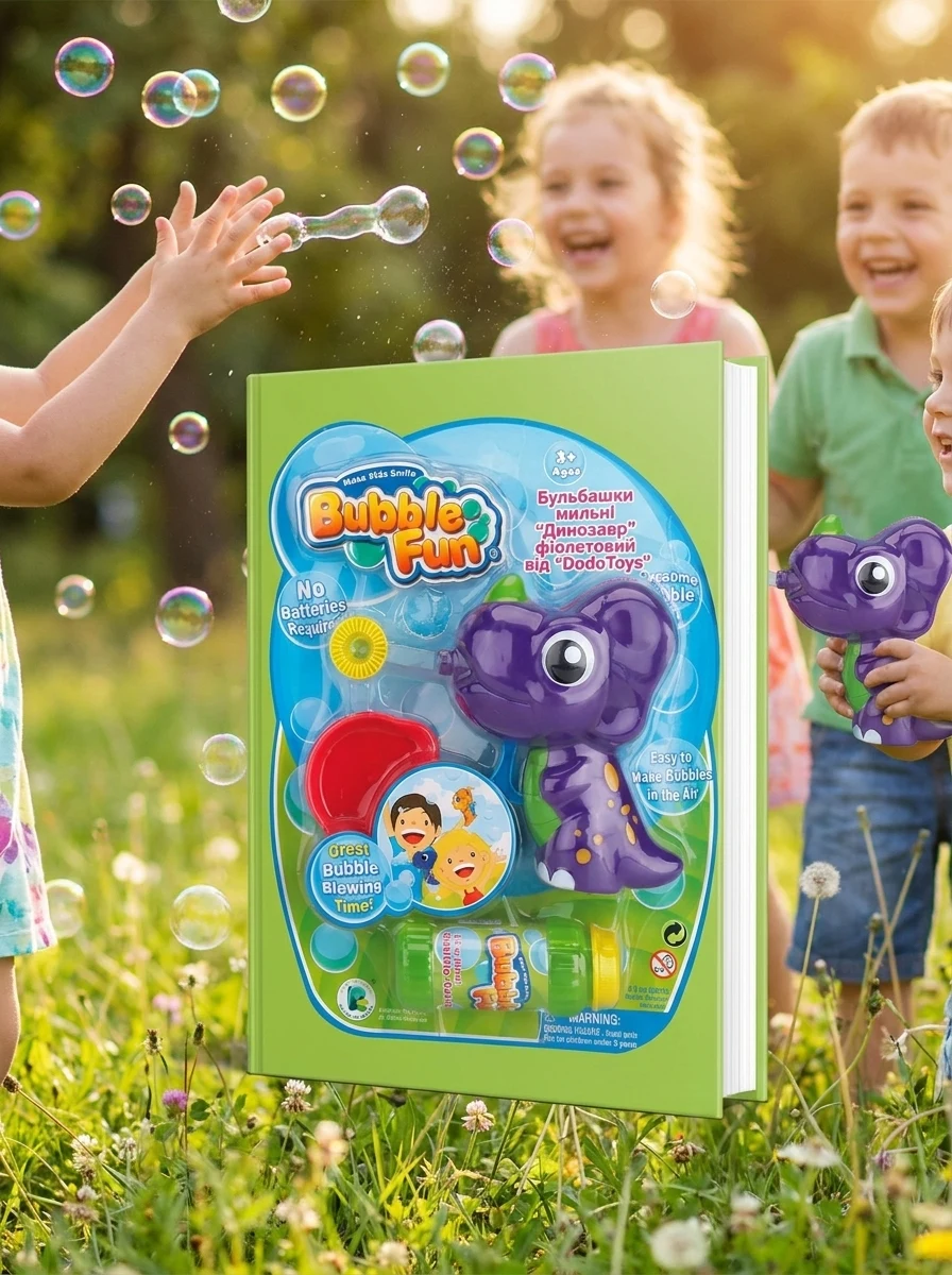 Бульбашки мильні Динозавр фіолетовий 60 мл DodoToys DHOBB10124