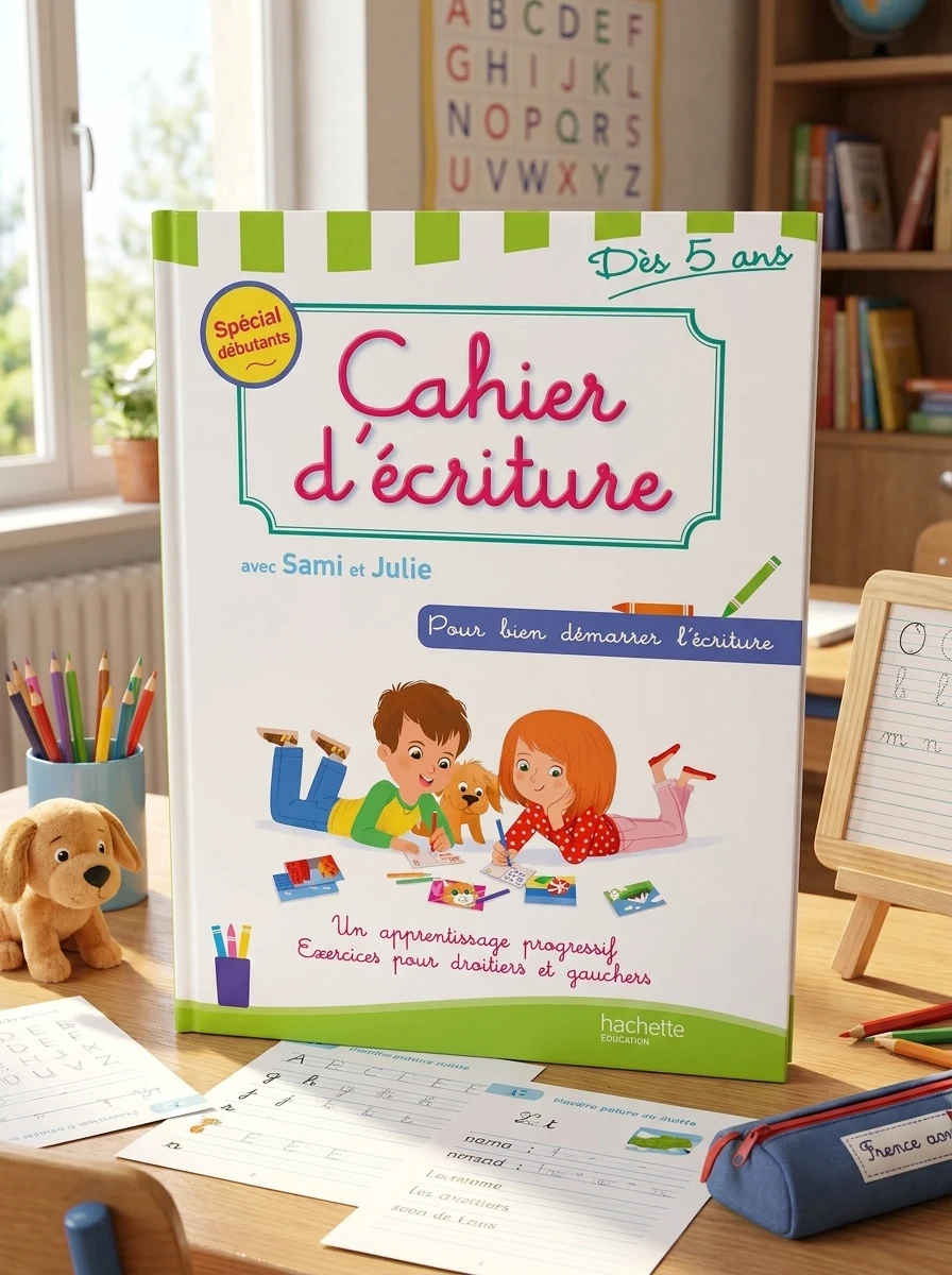 Cahier d'ecriture 6-8 ans avec Sami et Julie, обкладинка