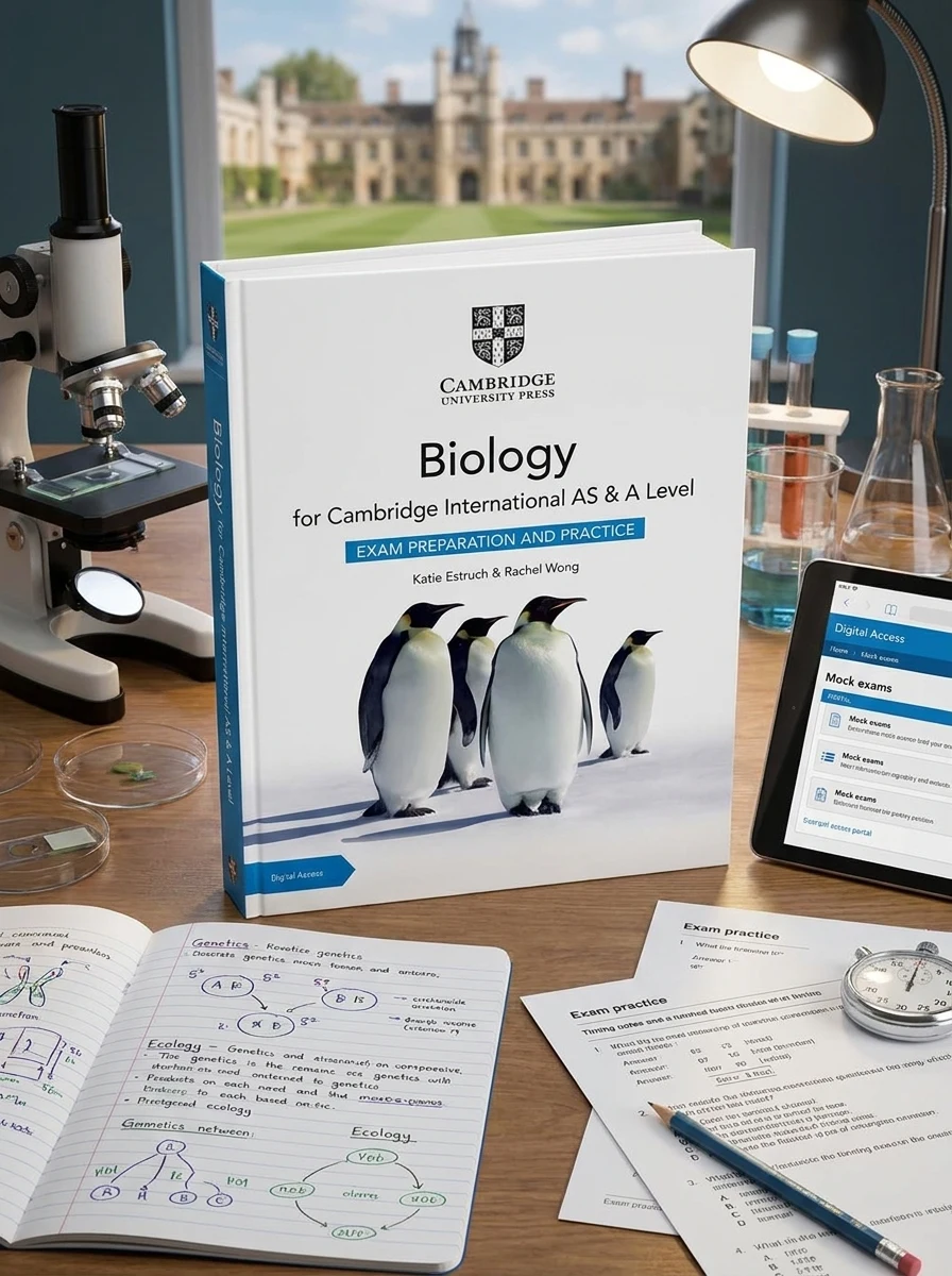Cambridge International AS & A Level Biology Exam Preparation and Practice with Digital Access — Кеті Еструх, обкладинка