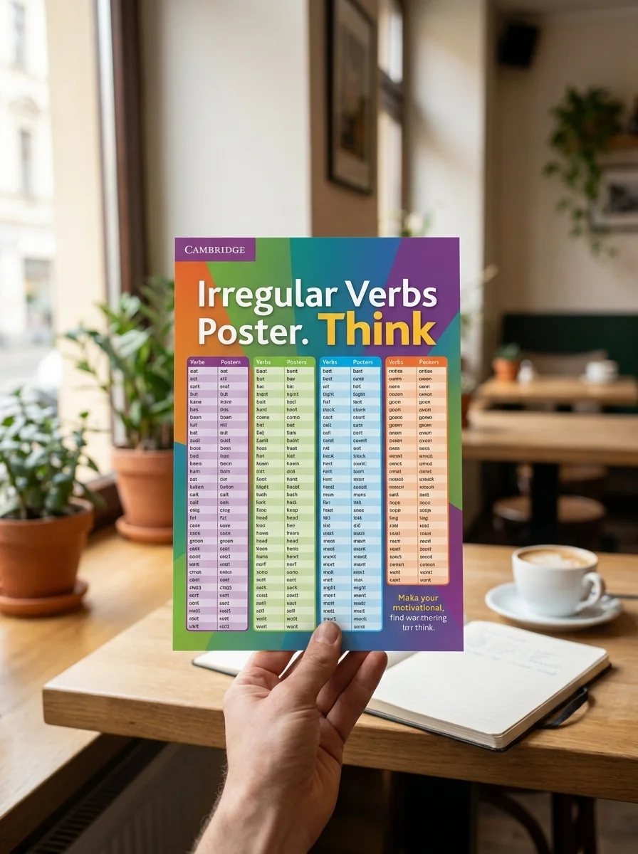 Cambridge Irregular Verbs Poster. Think, обкладинка