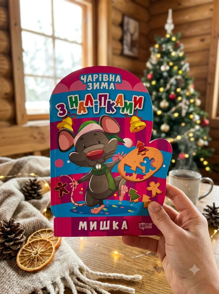 Чарівна зима з наліпками. Мишка — Оксана Алліна, обкладинка