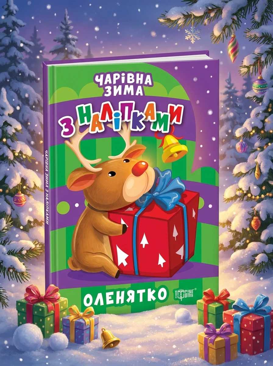 Чарівна зима з наліпками. Оленятко