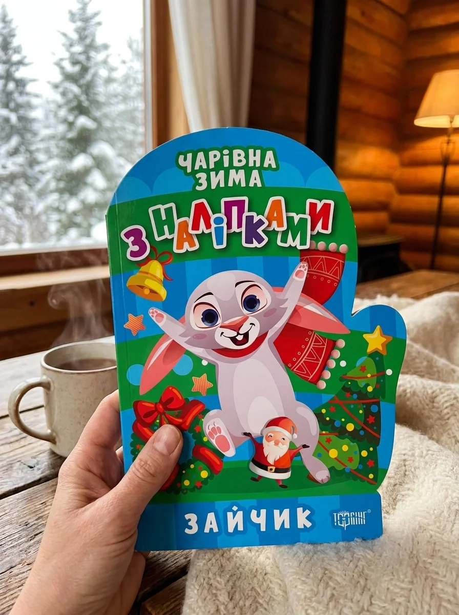 Чарівна зима з наліпками. Зайчик — Оксана Алліна, обкладинка