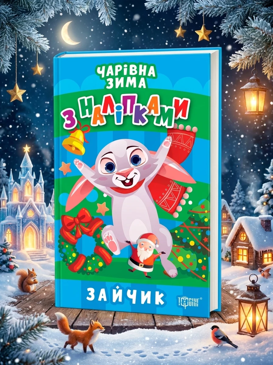 Чарівна зима з наліпками. Зайчик — Книги