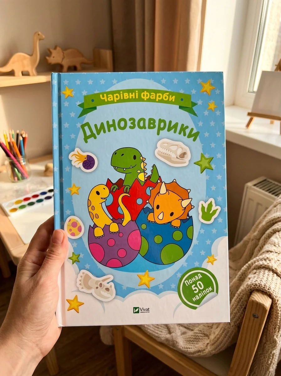 Чарівні фарби. Динозаврики — Розмальовки для дітей