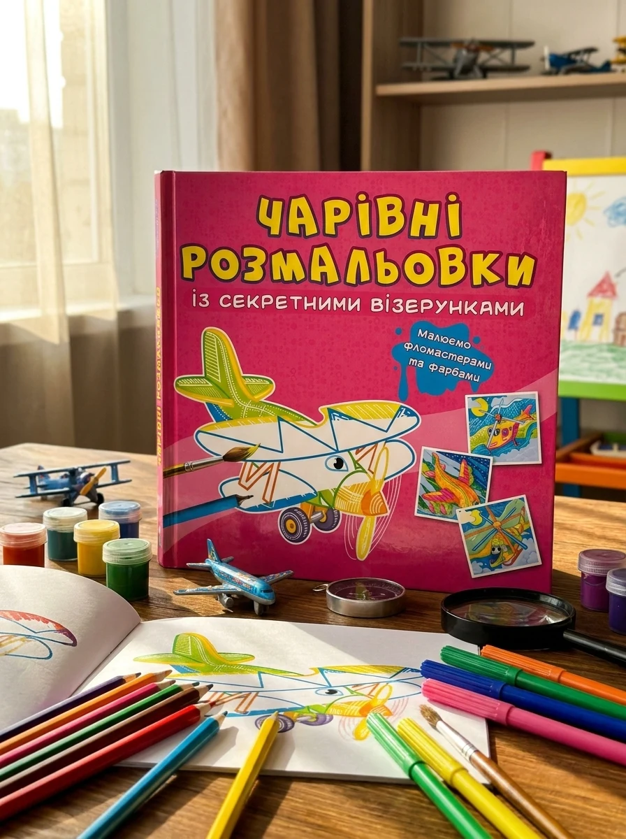 Чарівні розмальовки із секретними візерунками. Літаки та гелікоптери