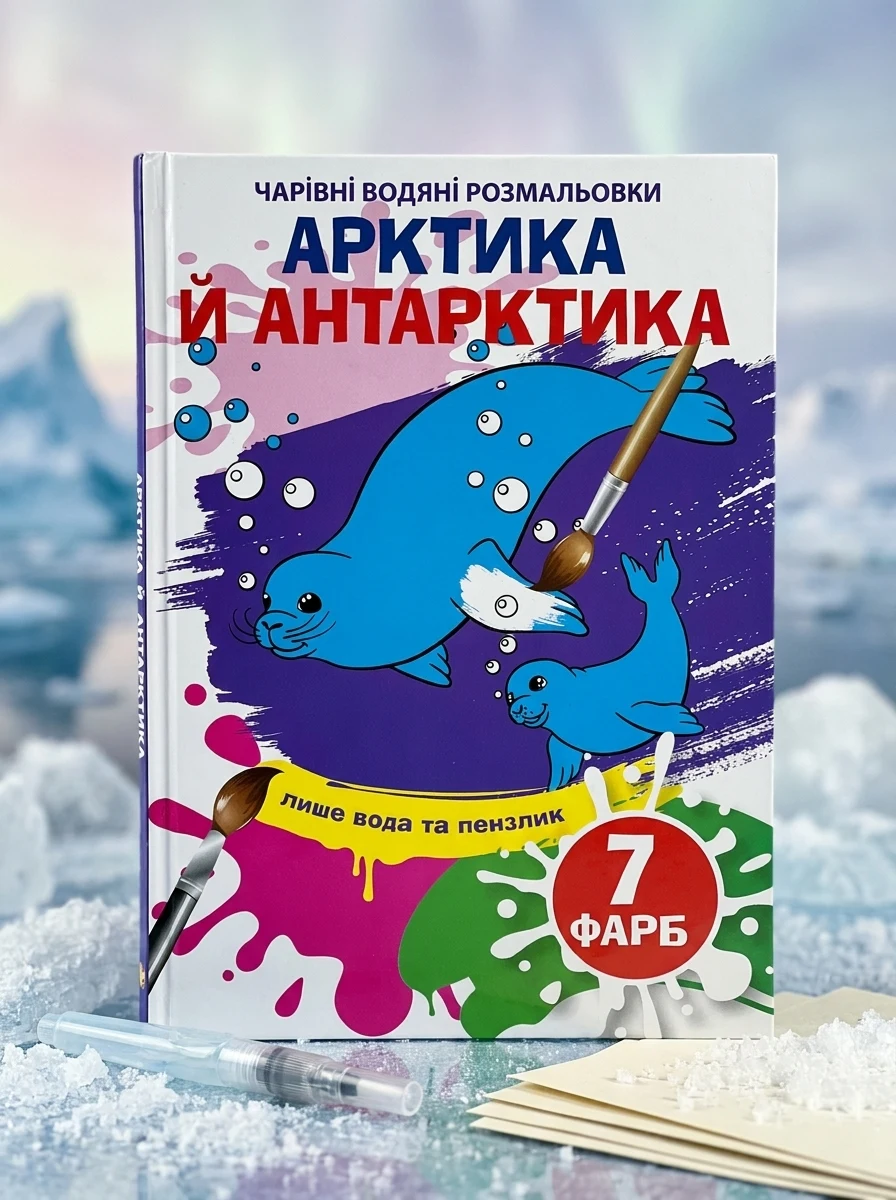 Чарівні водяні розмальовки. Артика й Антарктика, — Дитяча література