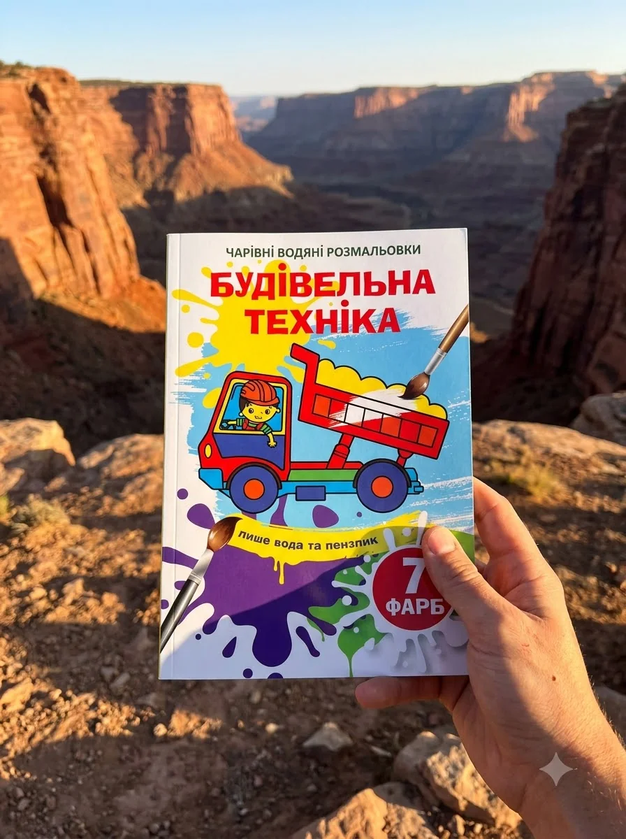Чарівні водяні розмальовки. Будівельна техніка — Дитяча література